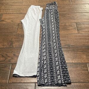 2 Pants Shosho Boho Patterned Flare Pants Size XS Approximately